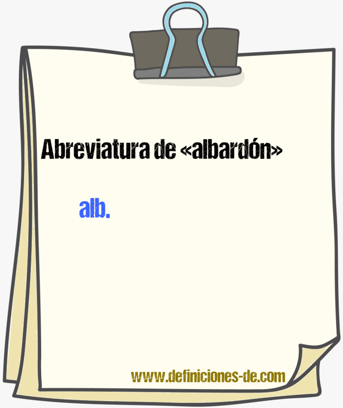 Abreviaturas de albardn