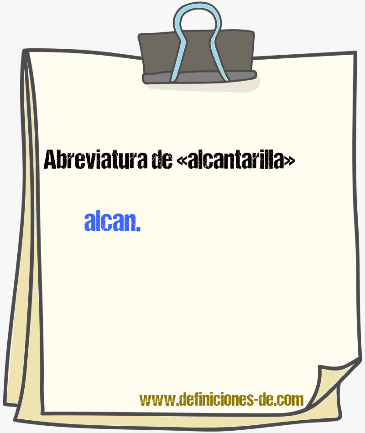 Abreviaturas de alcantarilla