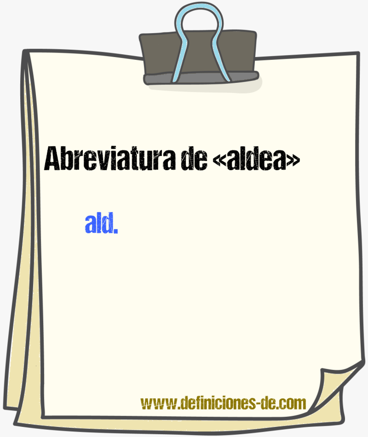 Abreviaturas de aldea