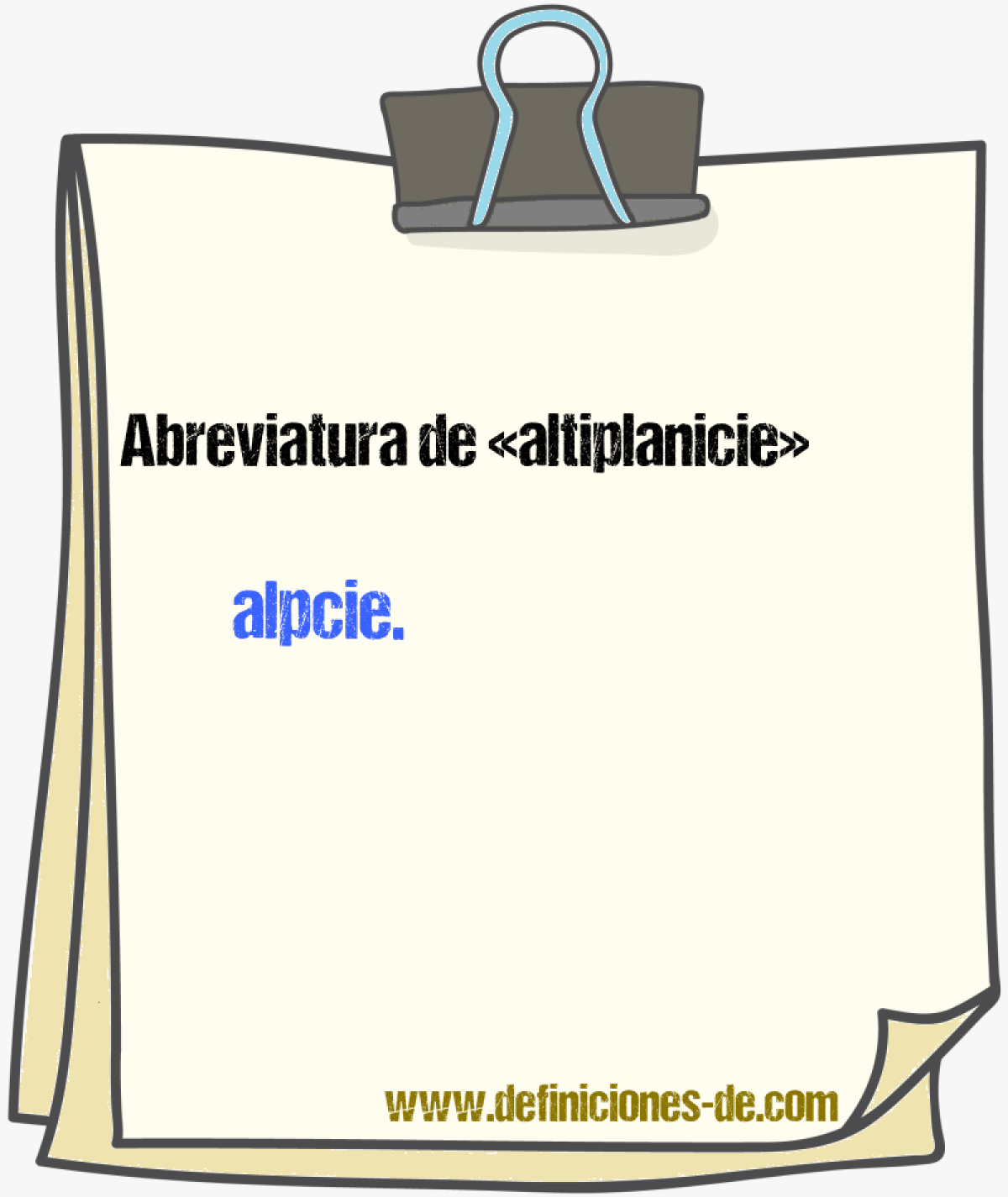 Abreviaturas de altiplanicie