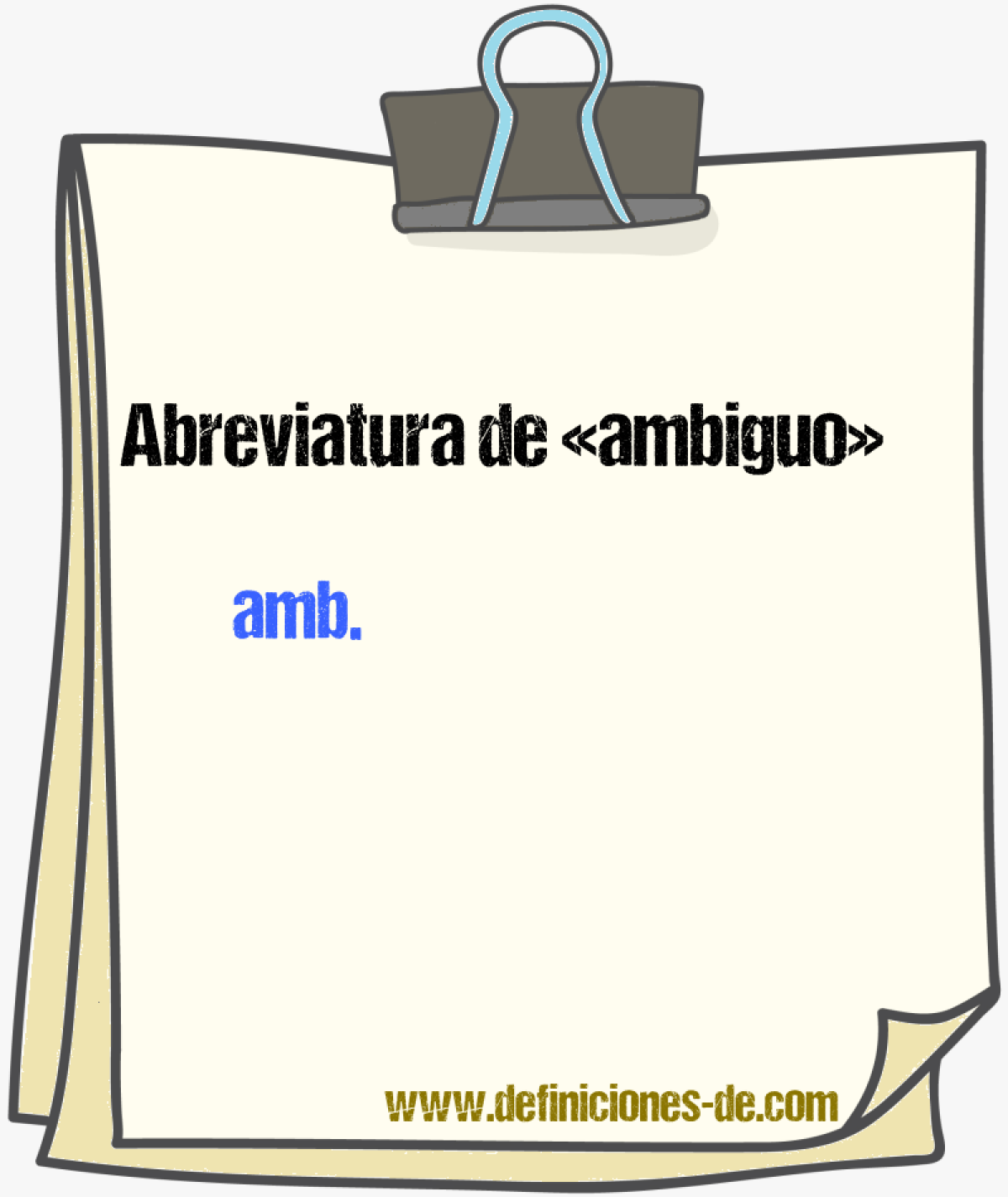 Abreviaturas de ambiguo