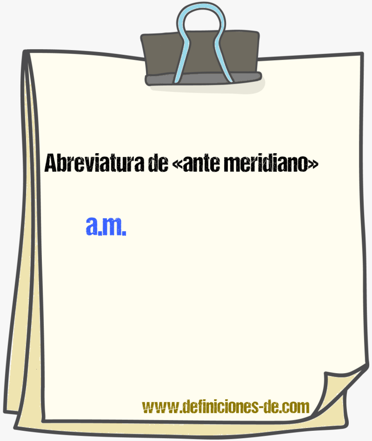 Abreviaturas de ante meridiano