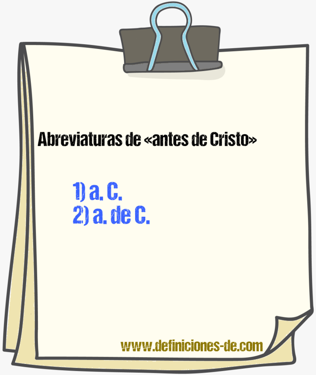 Abreviaturas de antes de Cristo