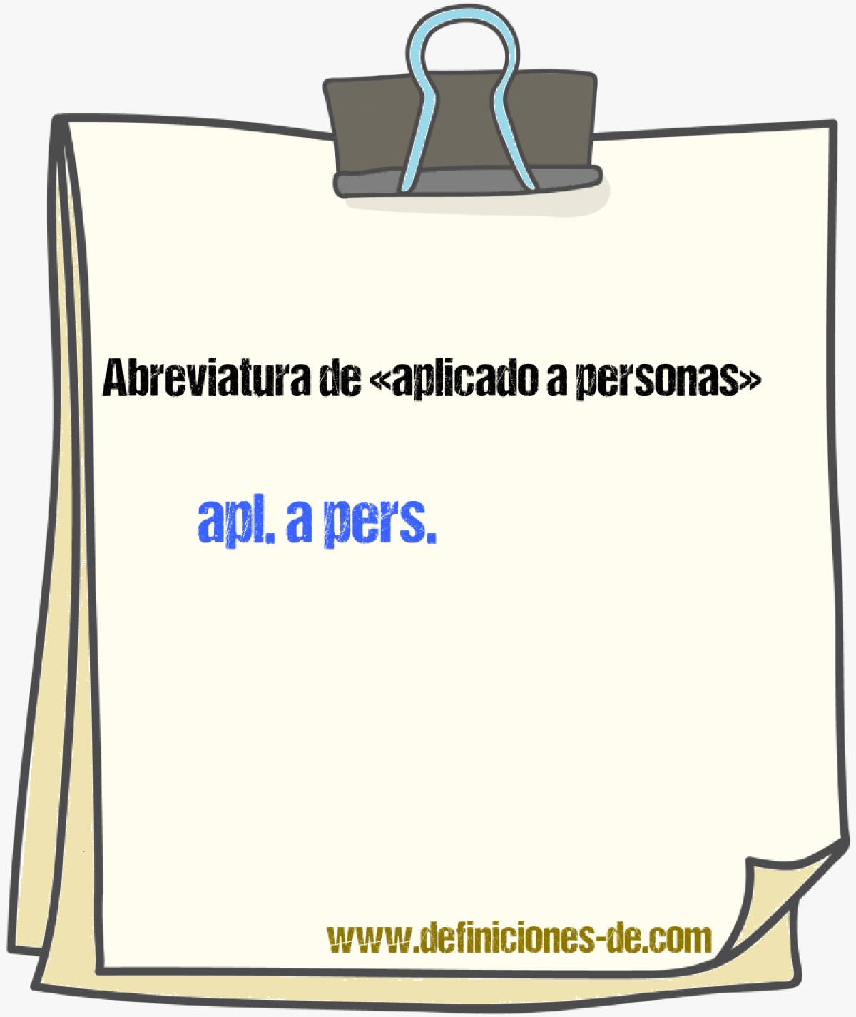 Abreviaturas de aplicado a personas