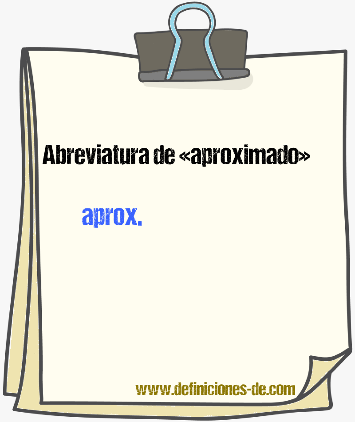 Abreviaturas de aproximado