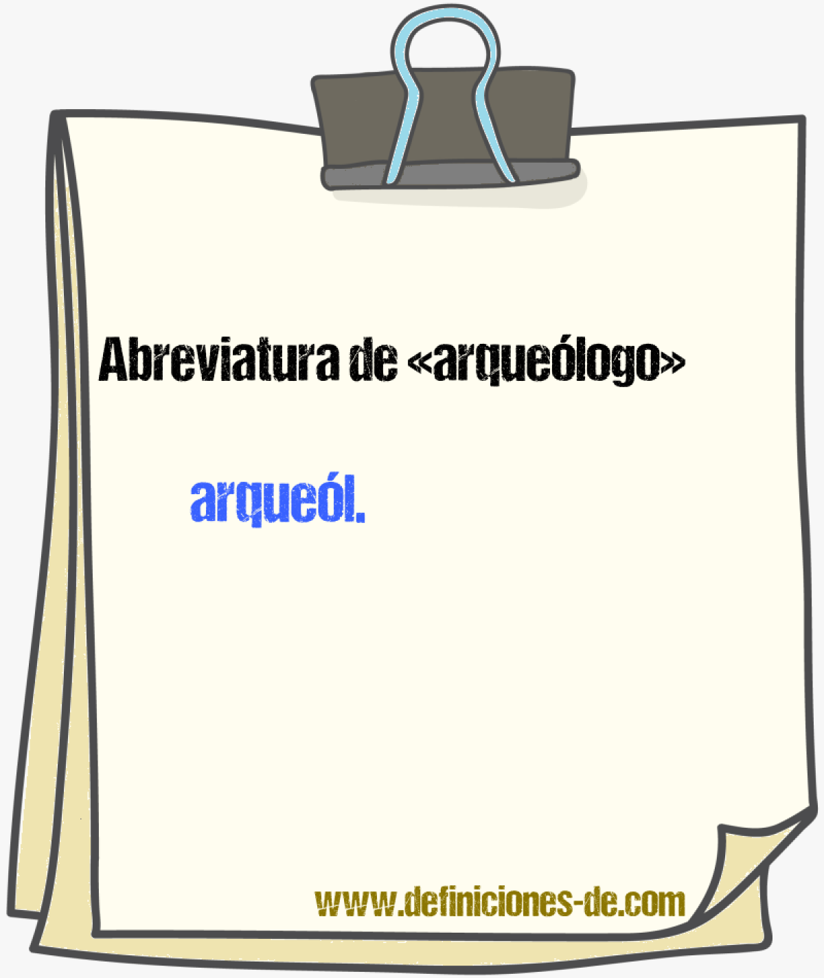 Abreviaturas de arquelogo