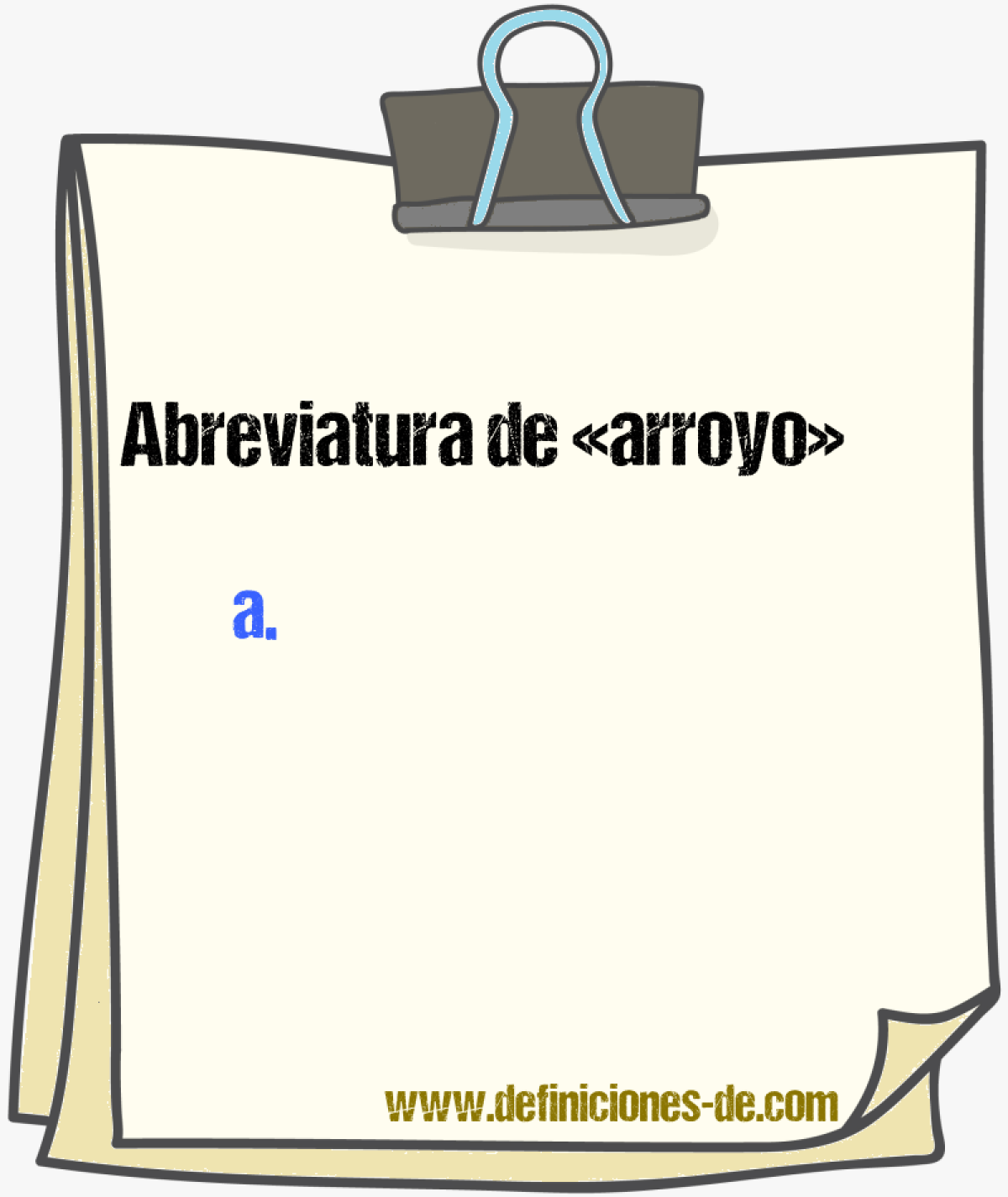 Abreviaturas de arroyo