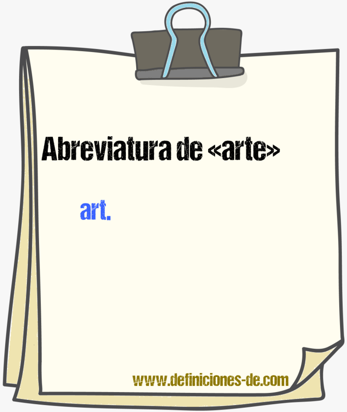 Abreviaturas de arte