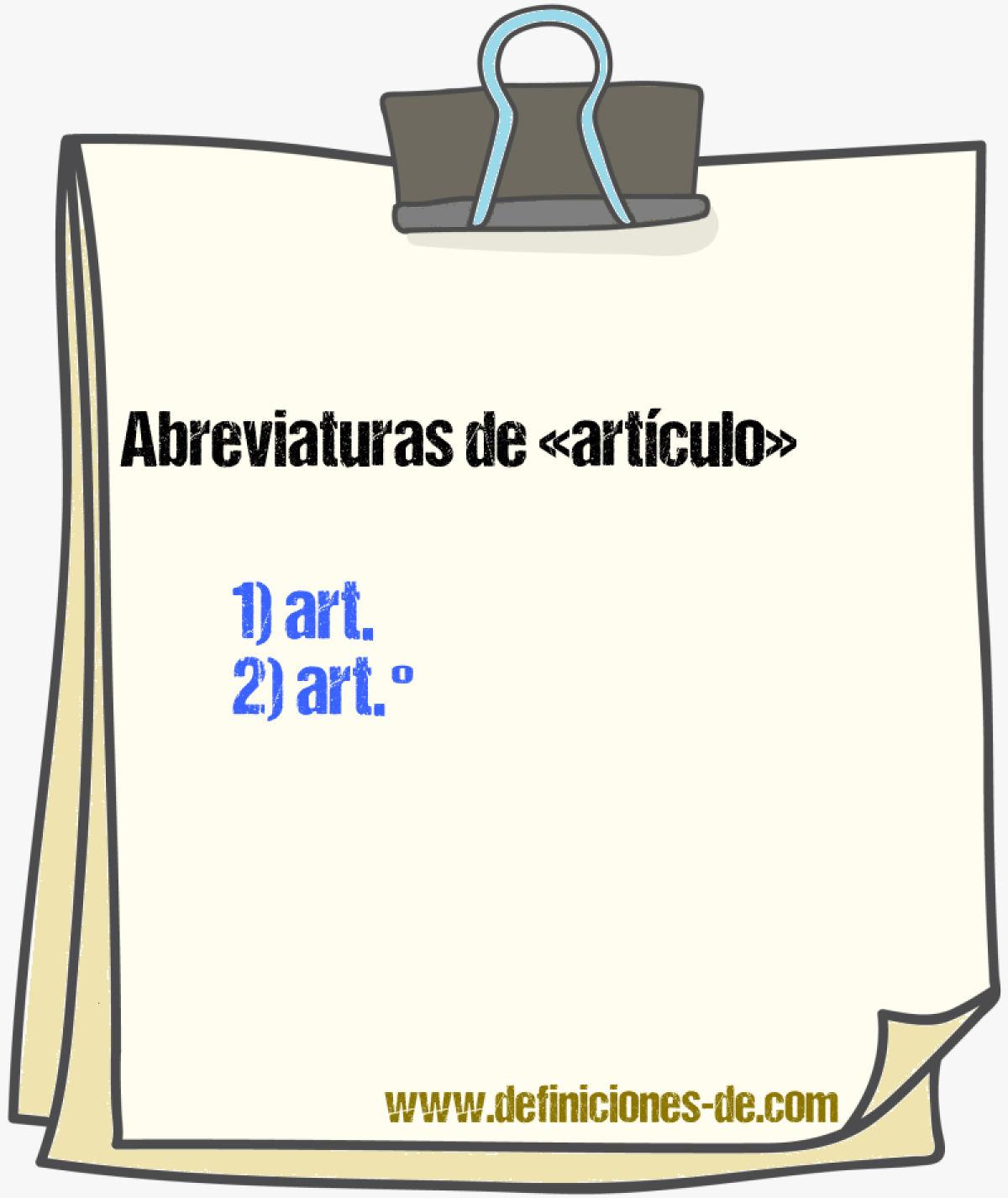 Abreviaturas de artculo