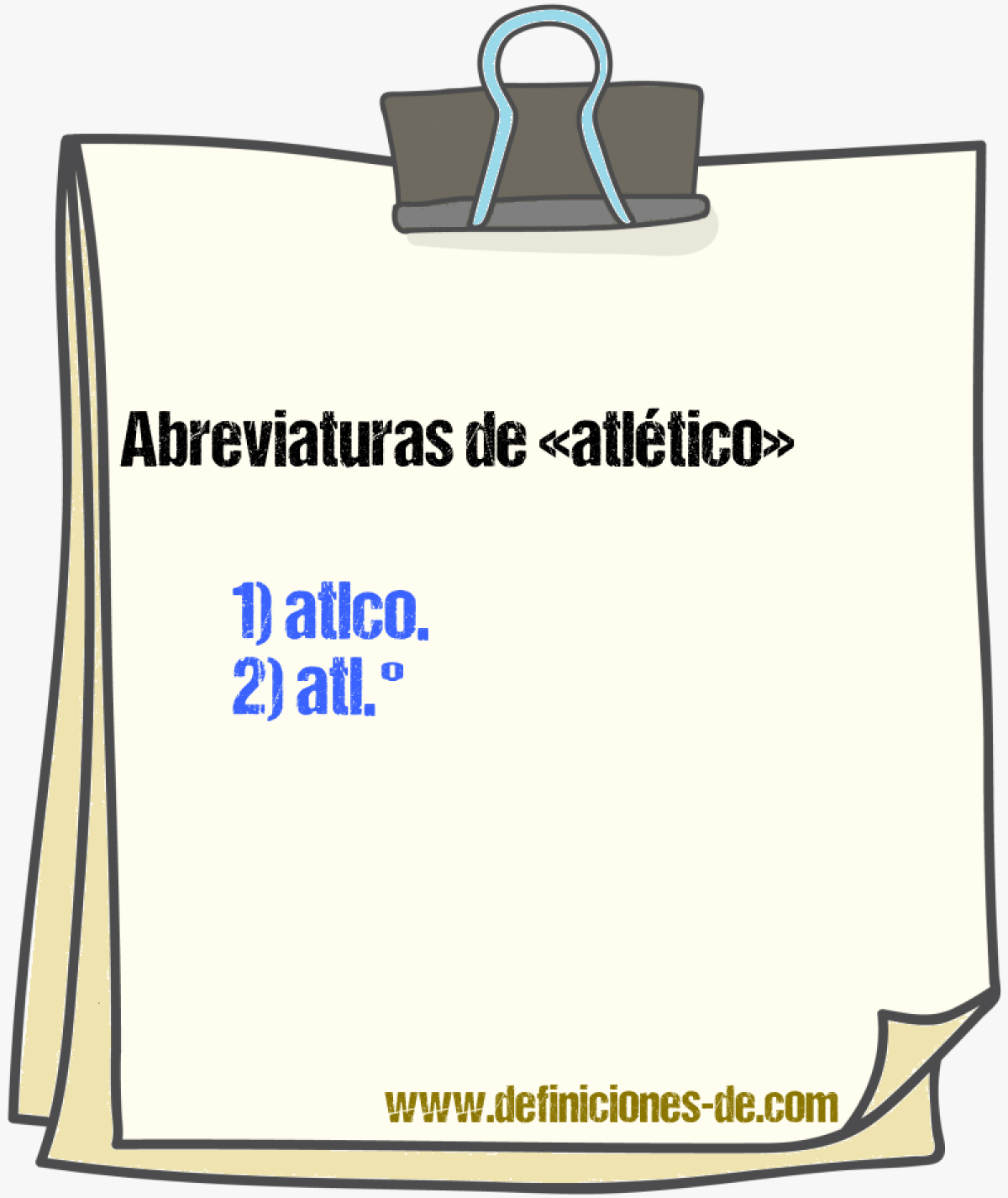 Abreviaturas de atltico