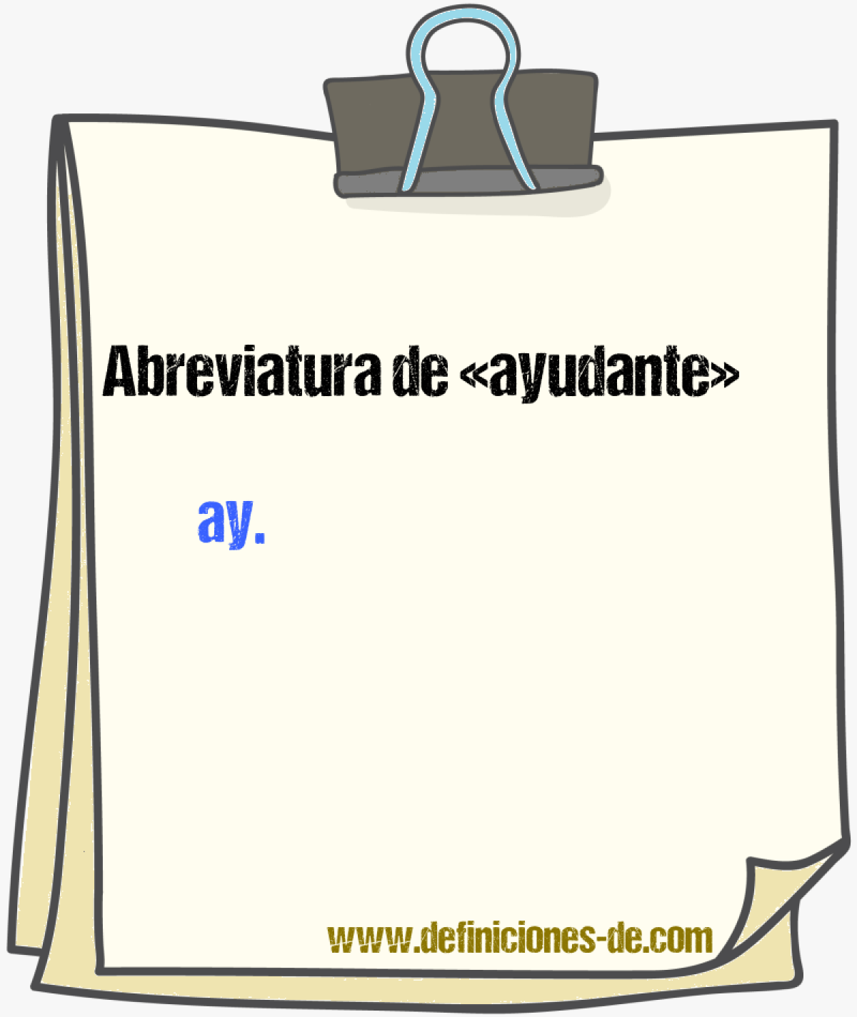 Abreviaturas de ayudante