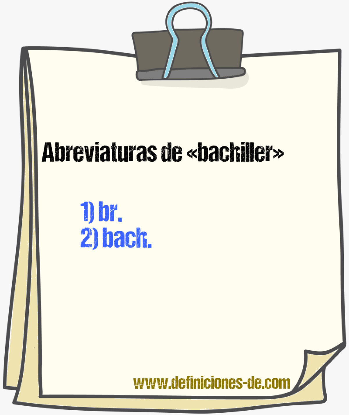 Abreviaturas de bachiller