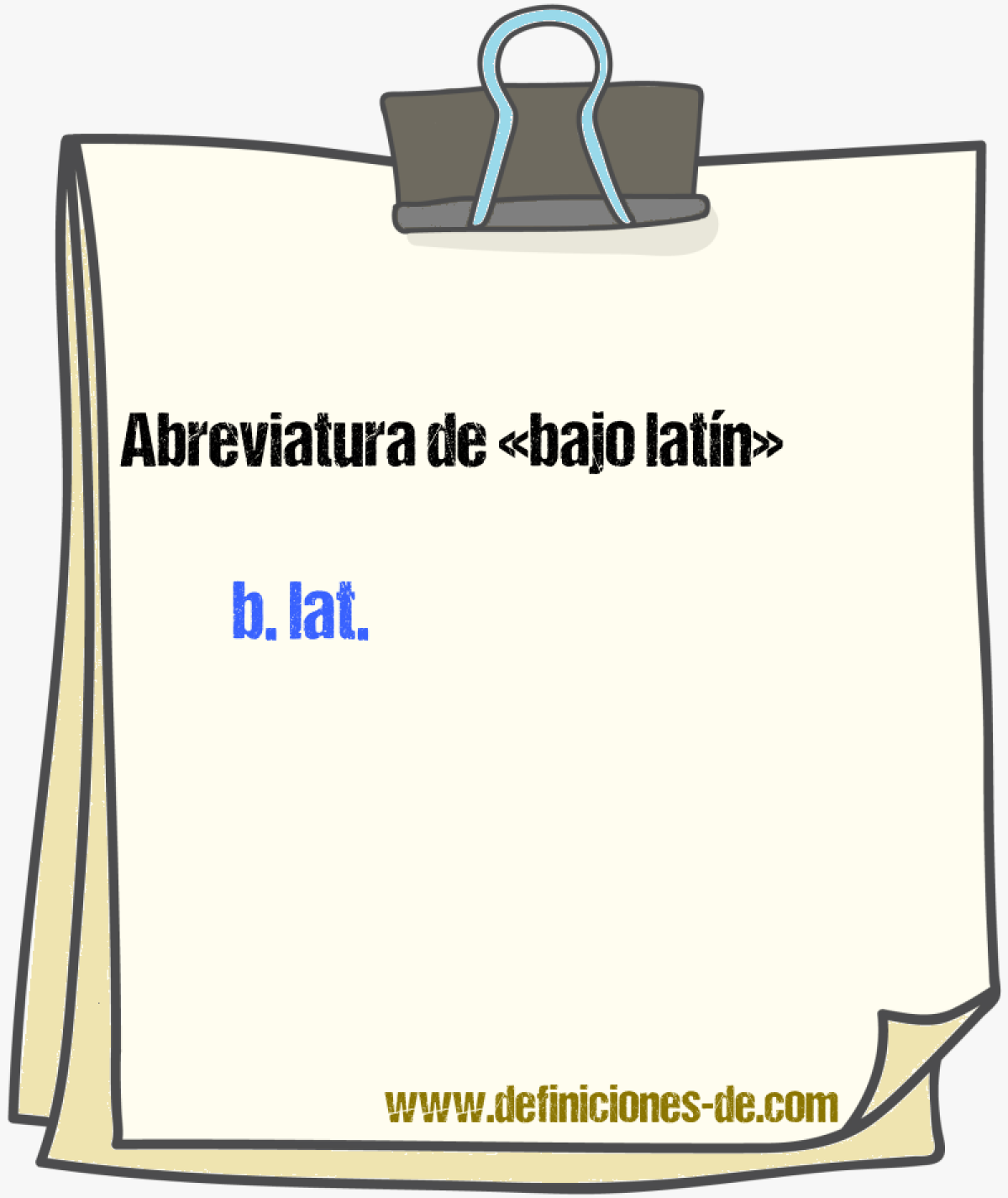 Abreviaturas de bajo latn