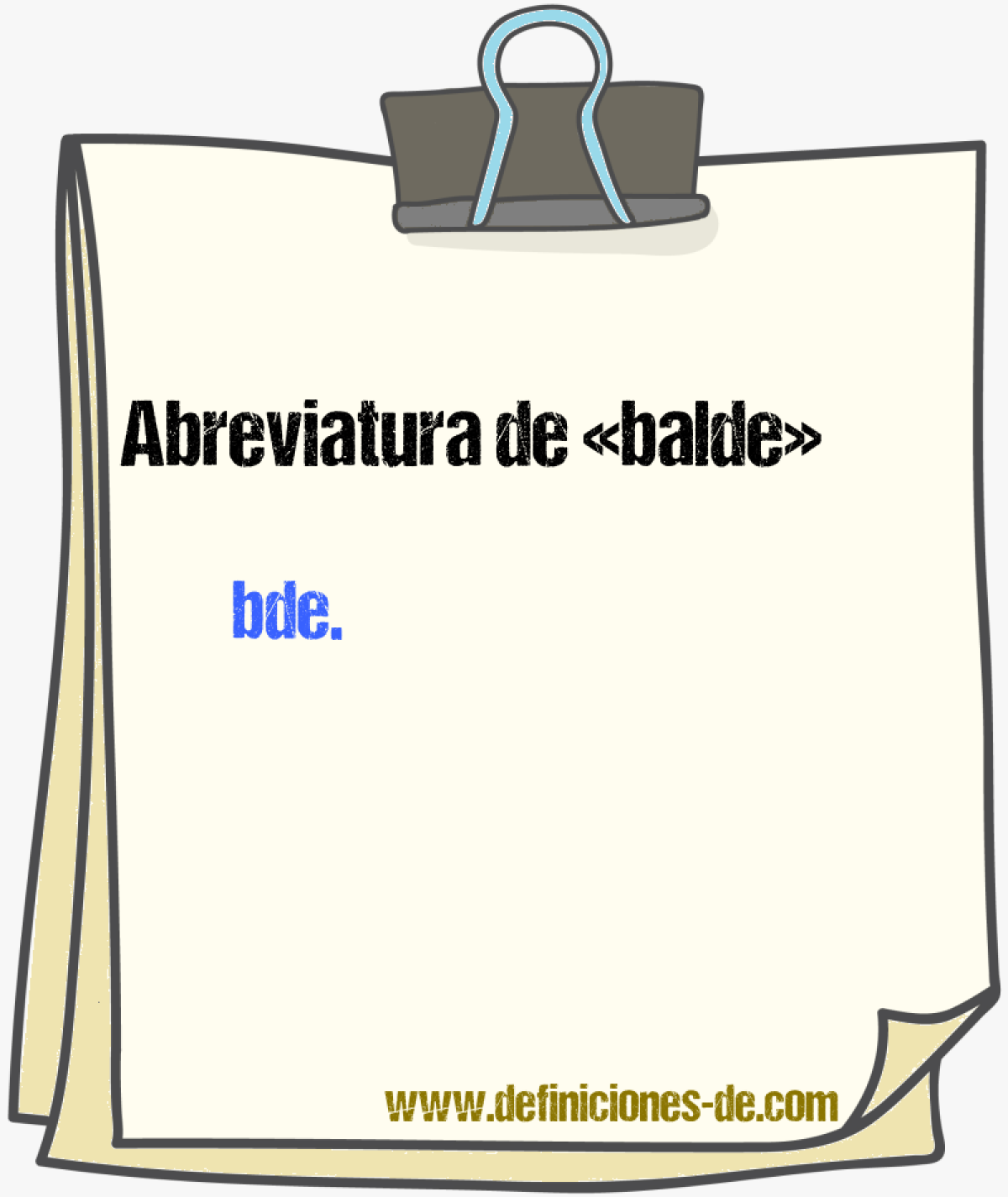 Abreviaturas de balde