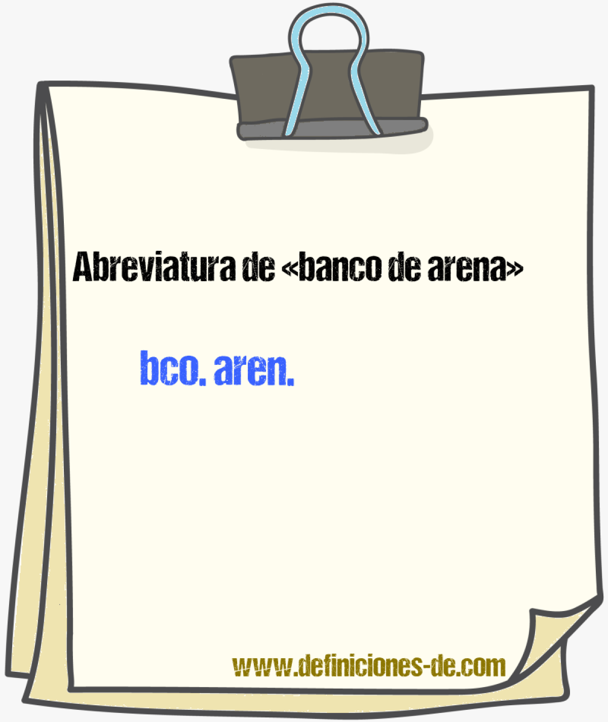 Abreviaturas de banco de arena