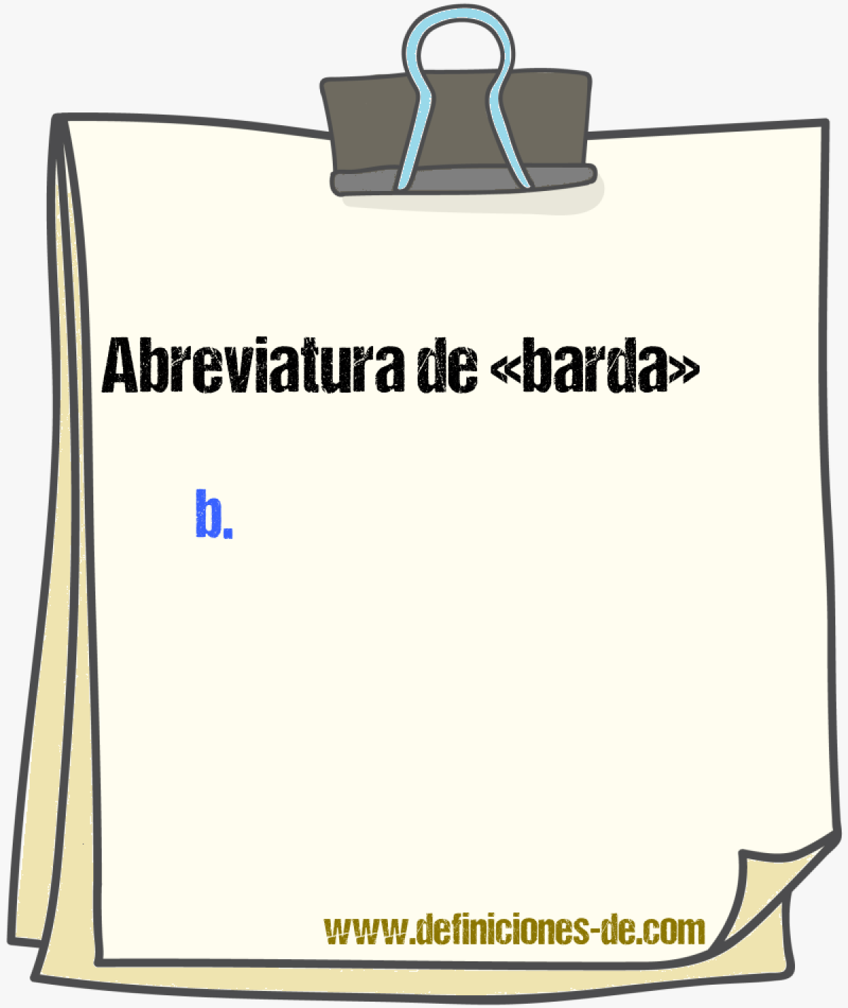 Abreviaturas de barda