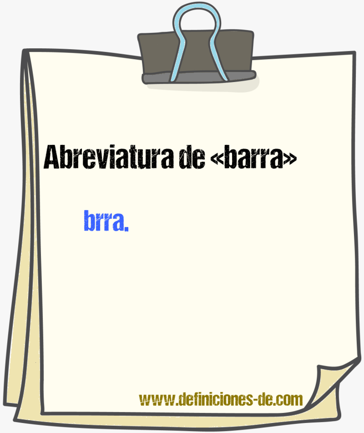 Abreviaturas de barra