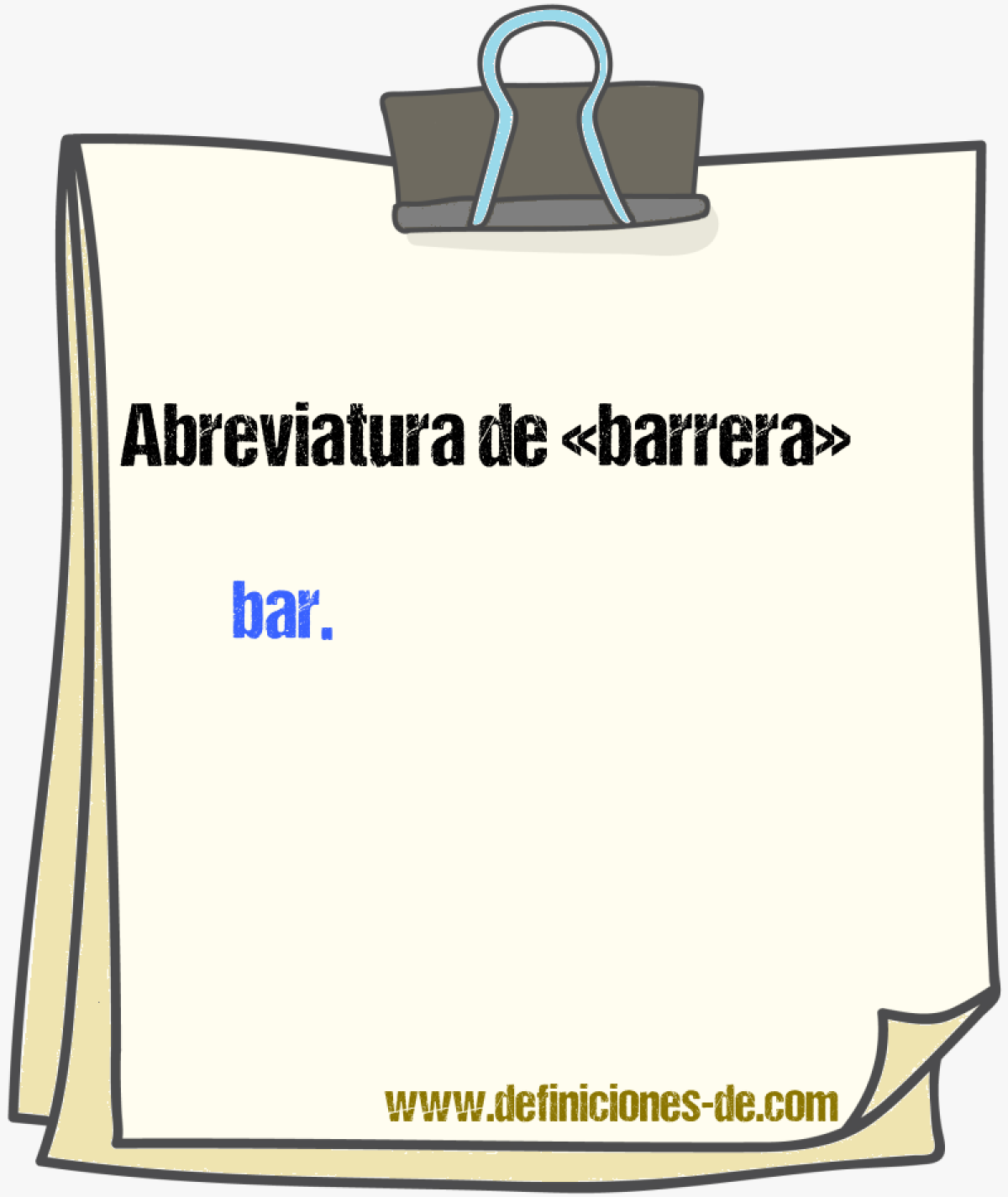 Abreviaturas de barrera