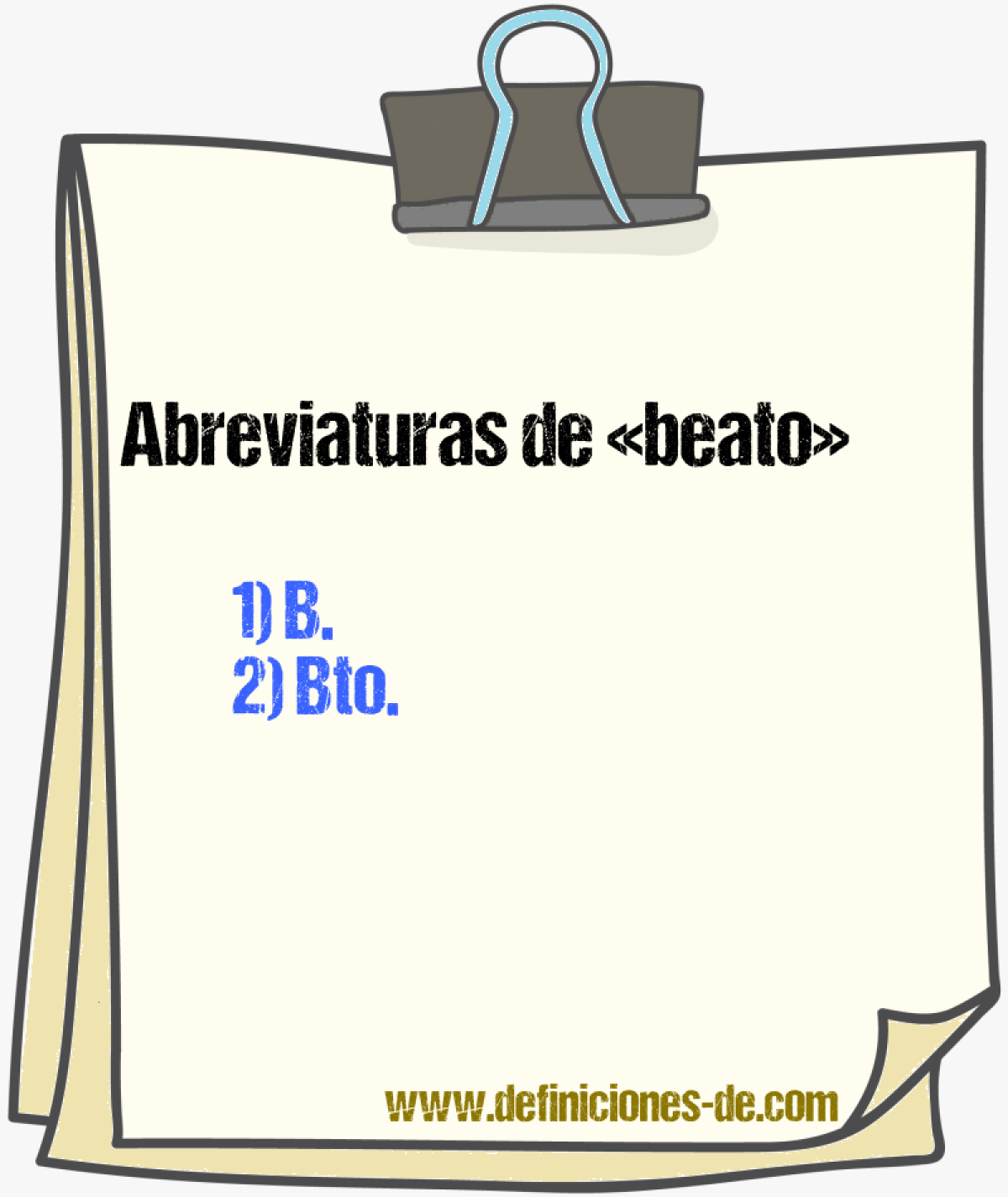 Abreviaturas de beato