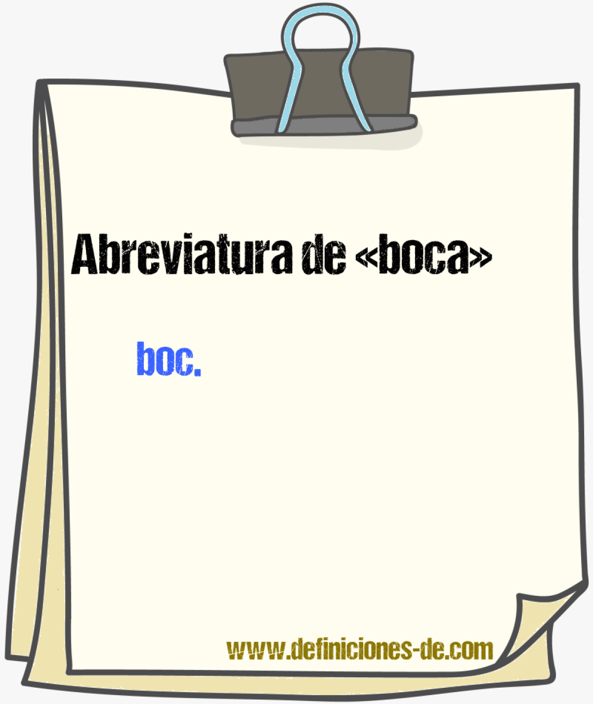 Abreviaturas de boca