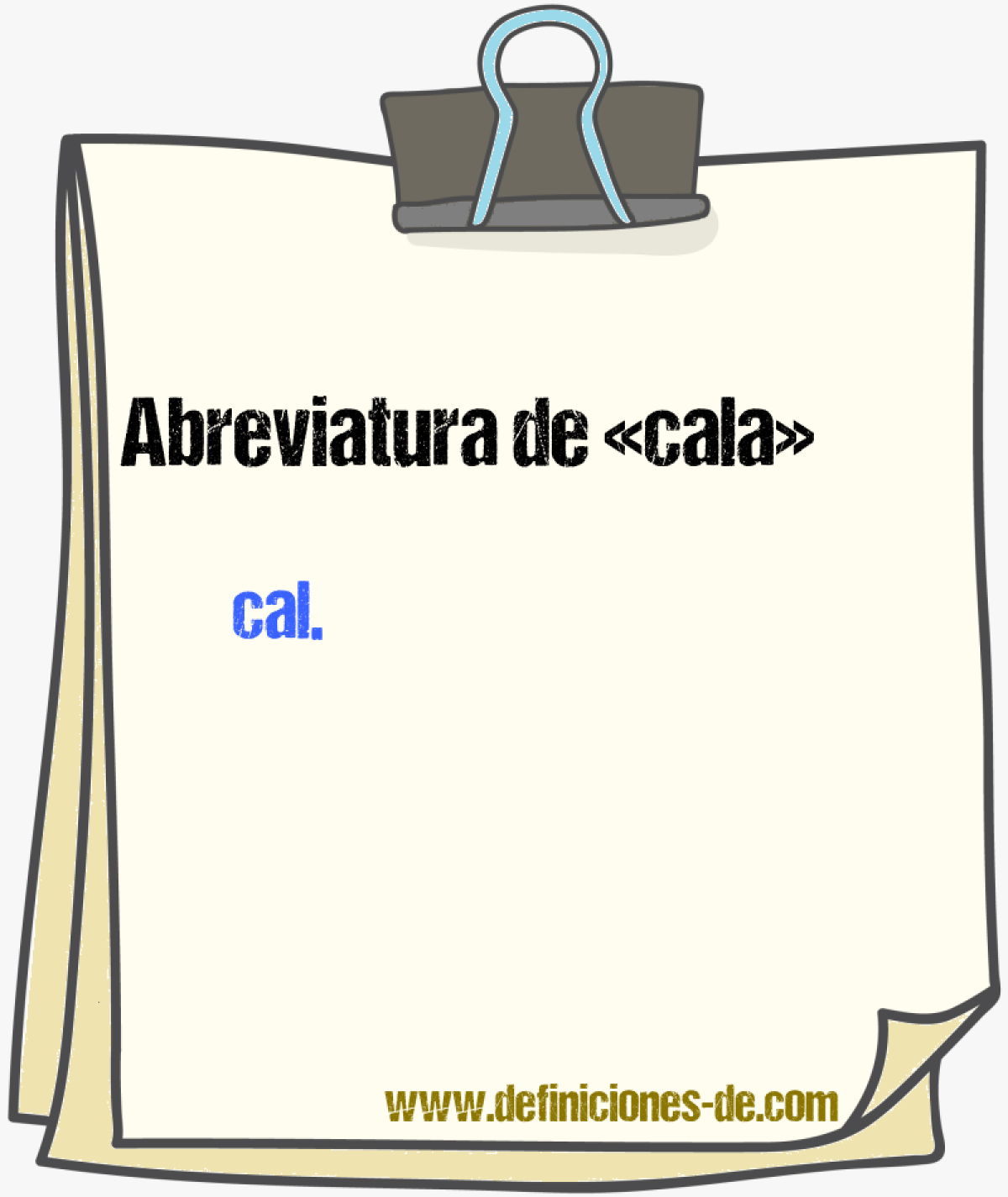 Abreviaturas de cala