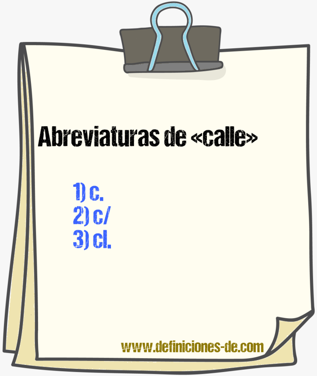 Abreviaturas de calle