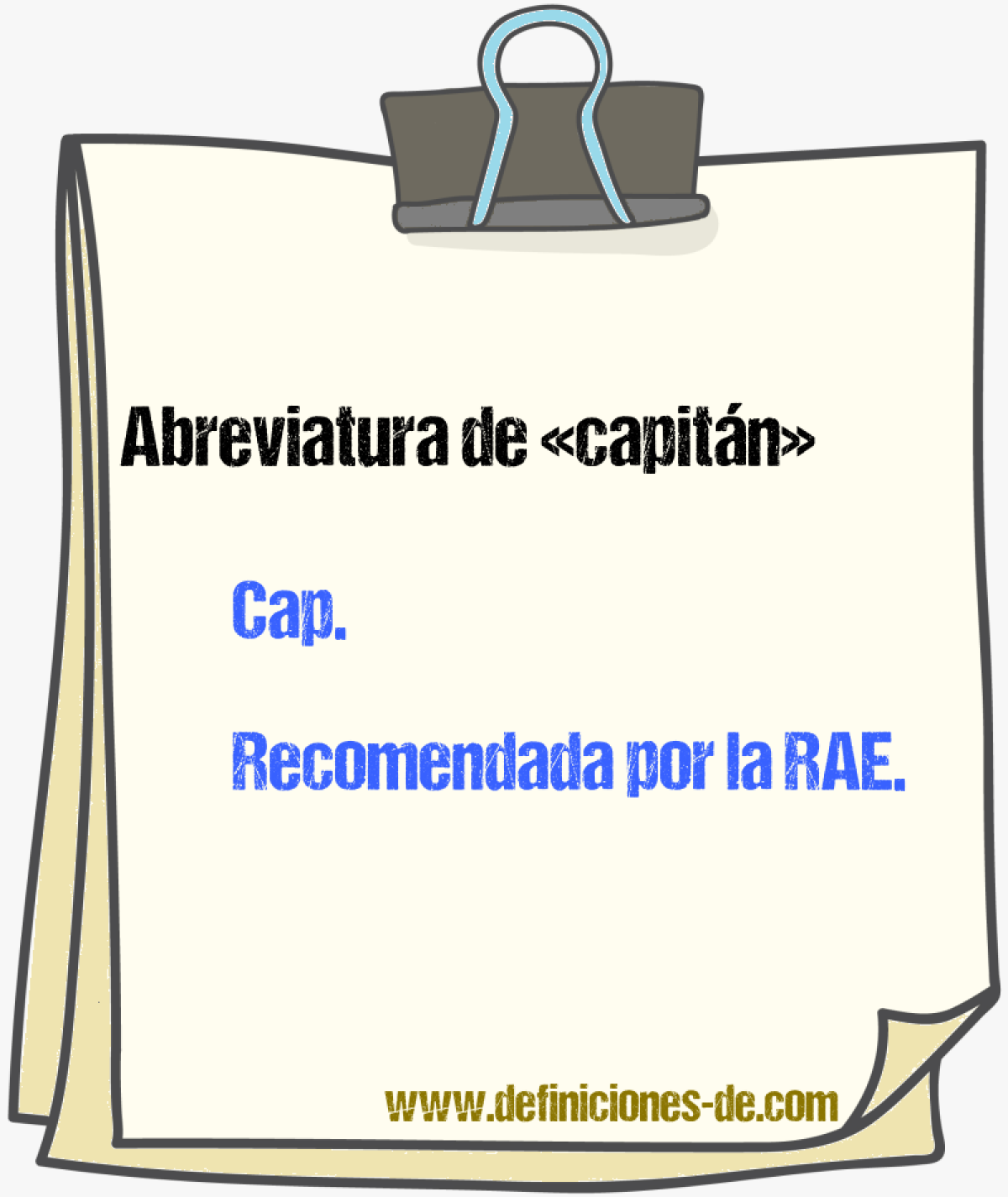 Abreviaturas de capitn