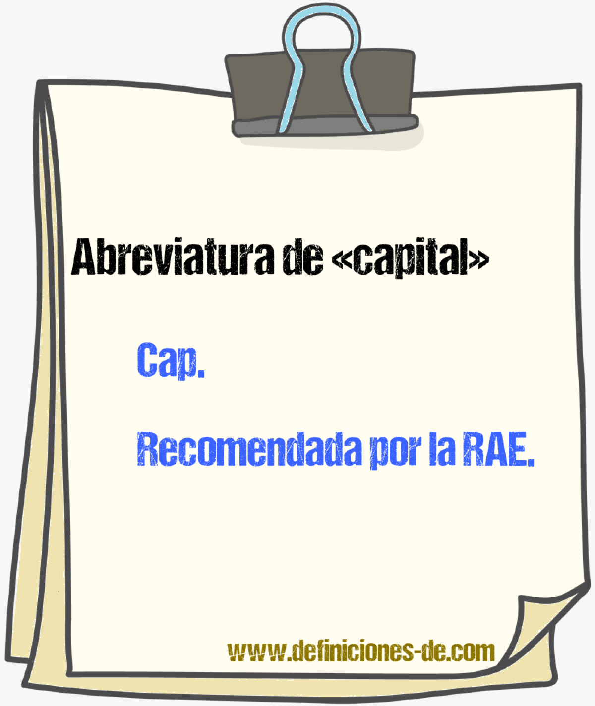 Abreviaturas de capital