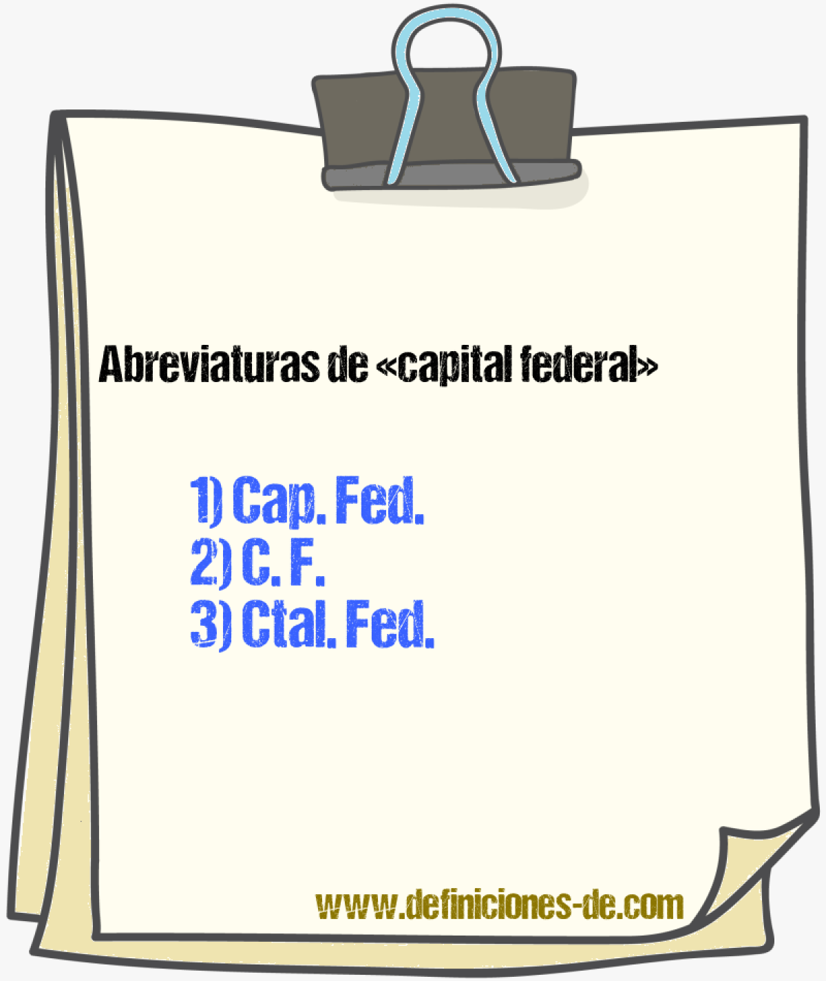 Abreviaturas de capital federal