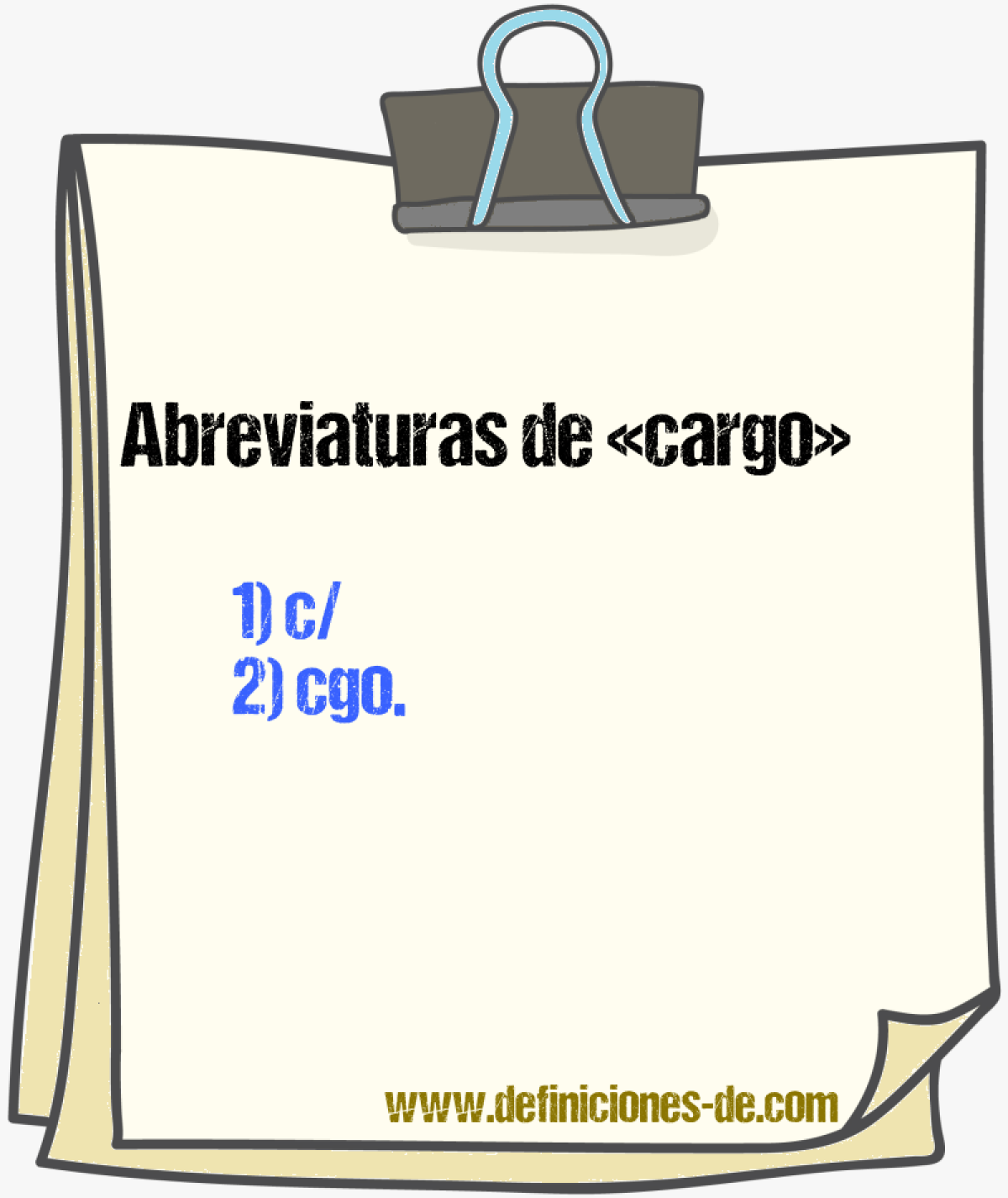 Abreviaturas de cargo