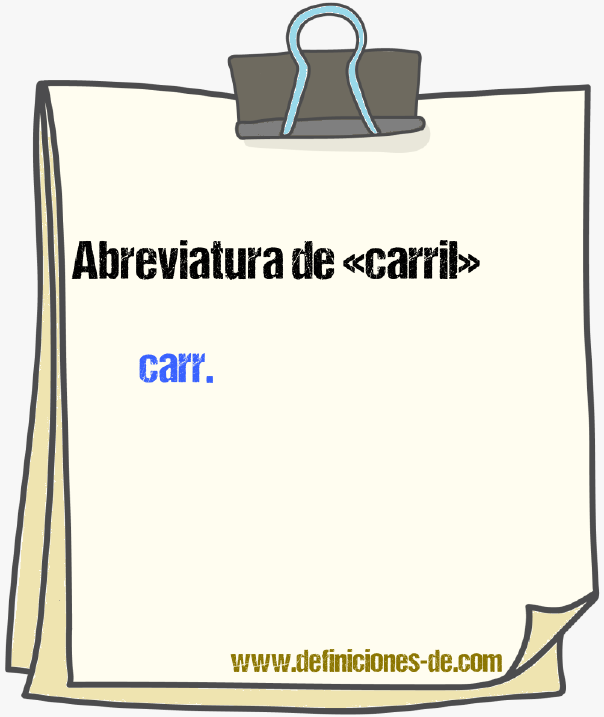 Abreviaturas de carril