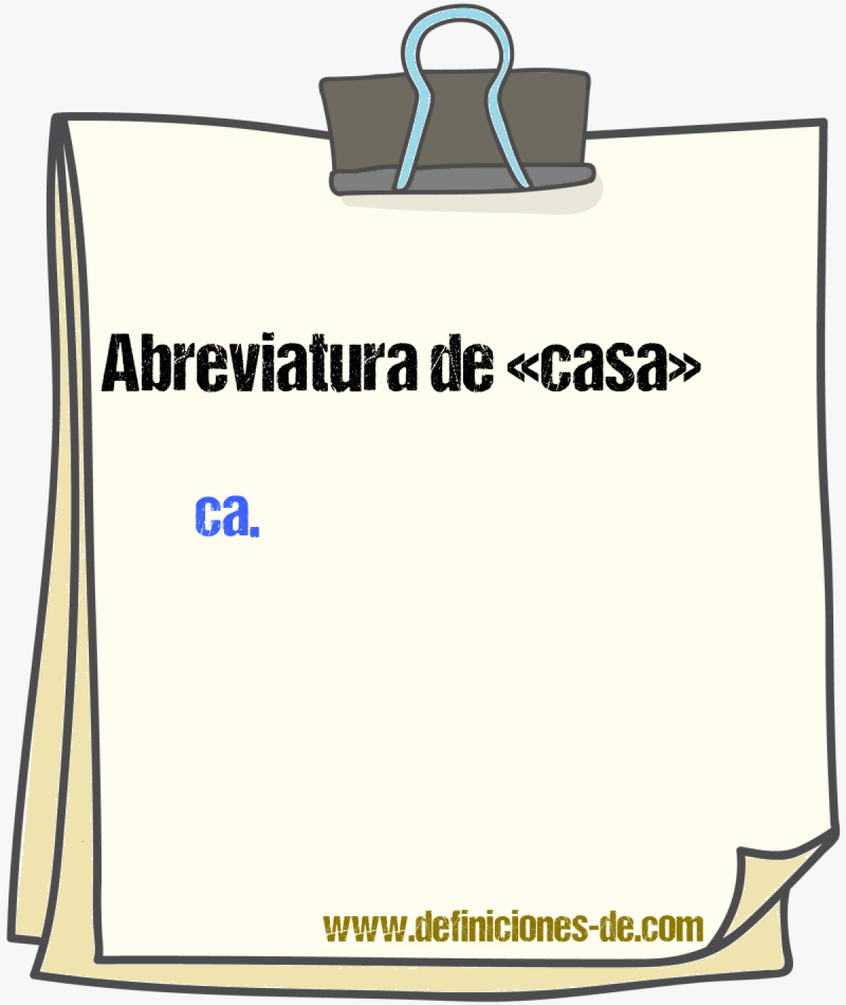 Abreviaturas de casa