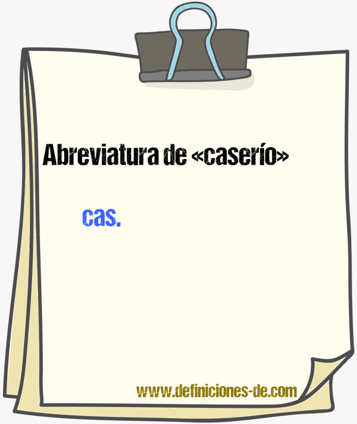 Abreviaturas de casero