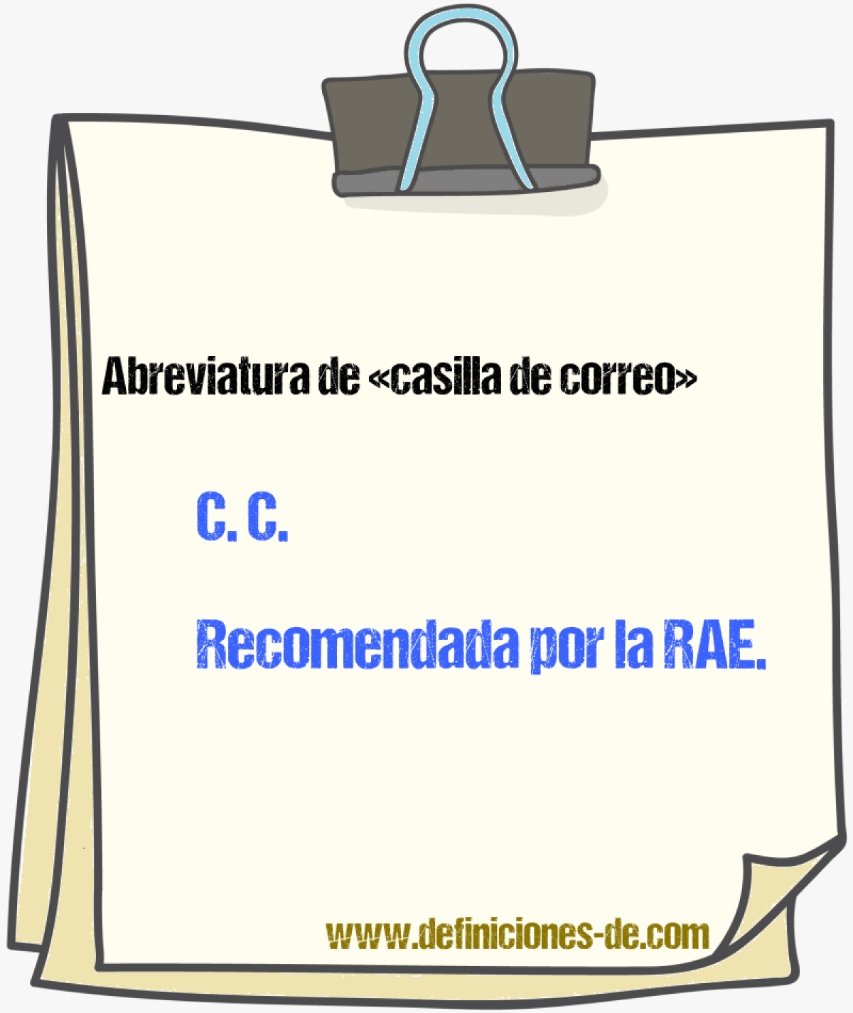 Abreviaturas de casilla de correo