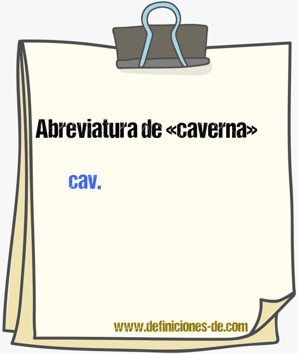 Abreviaturas de caverna