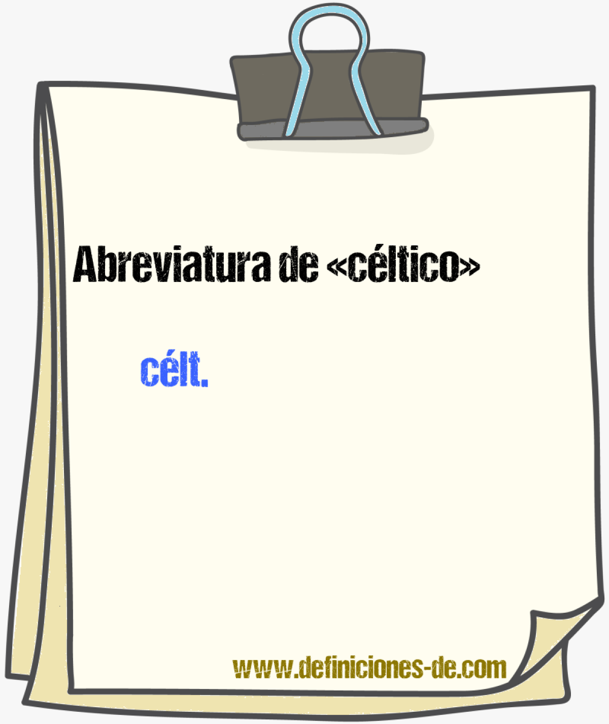 Abreviaturas de cltico