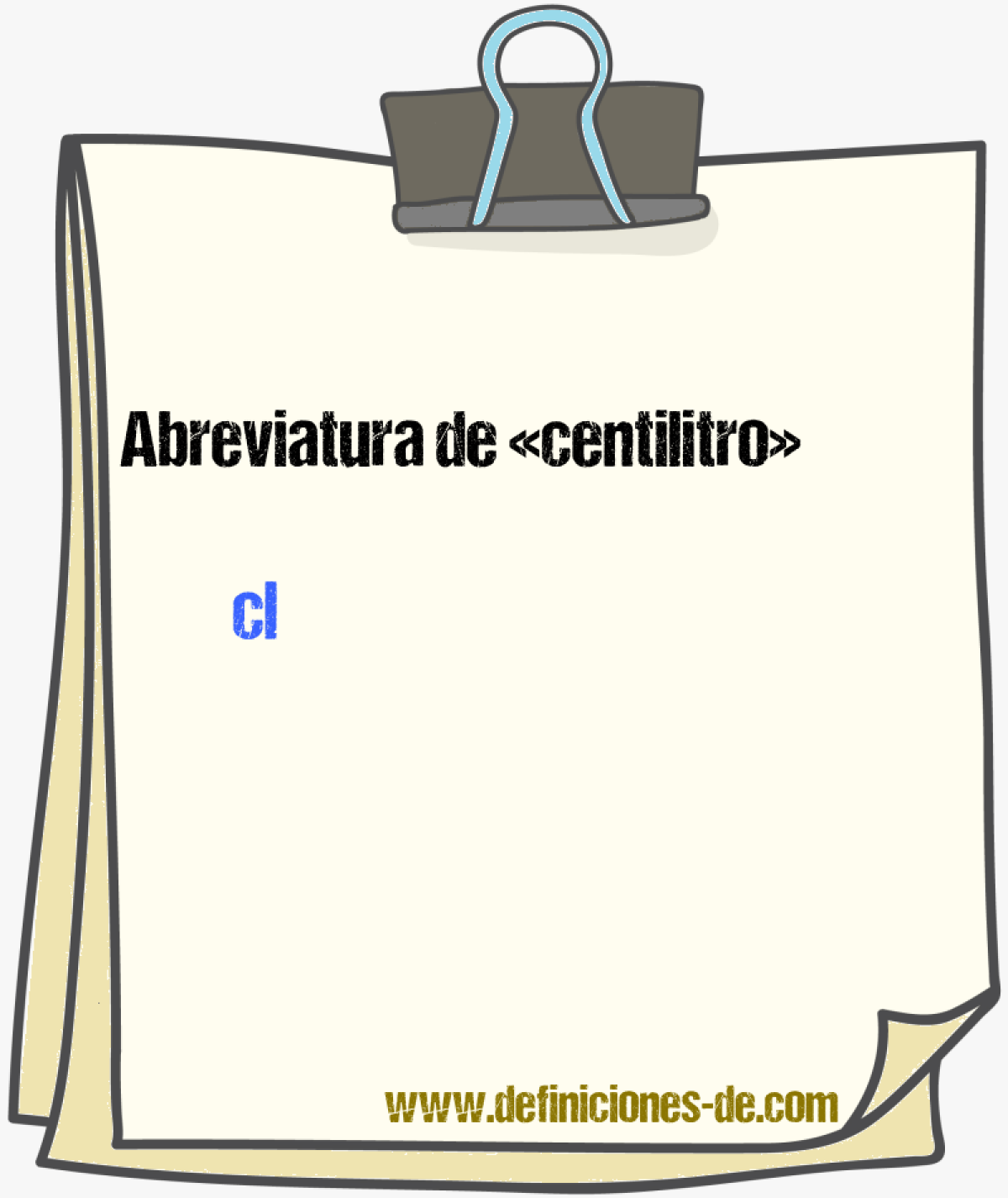 Abreviaturas de centilitro