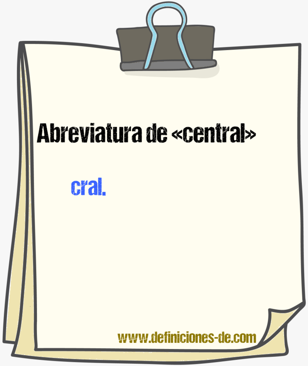 Abreviaturas de central