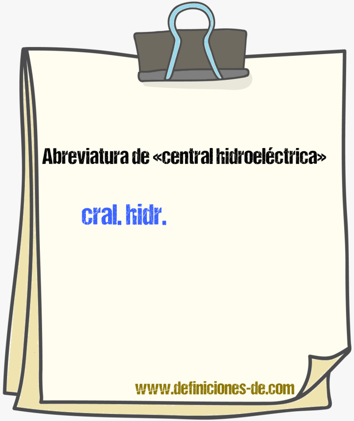 Abreviaturas de central hidroelctrica