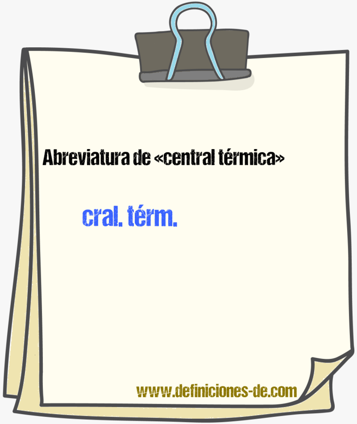 Abreviaturas de central trmica