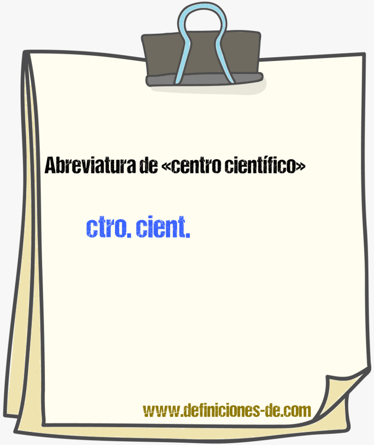 Abreviaturas de centro cientfico