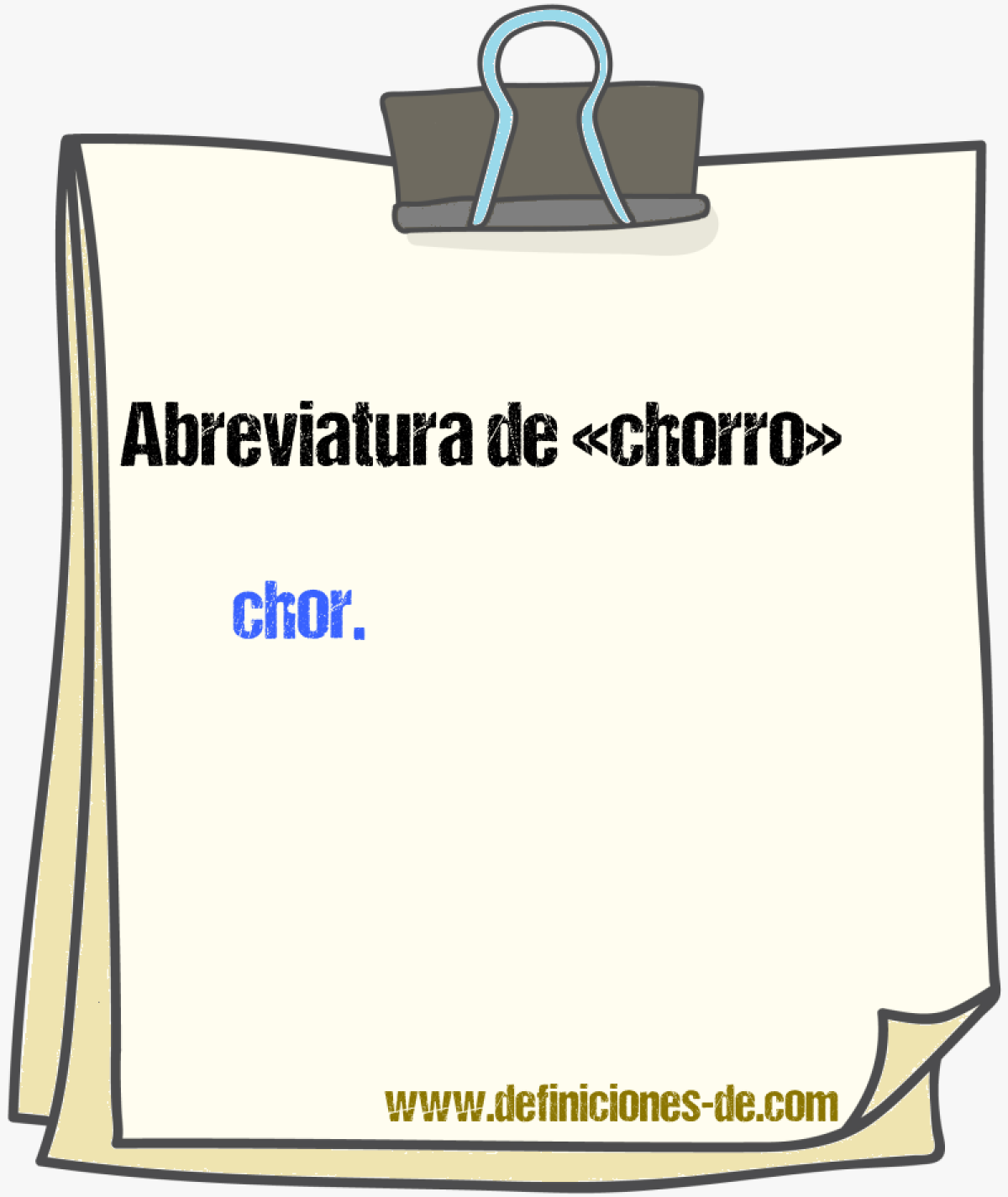 Abreviaturas de chorro