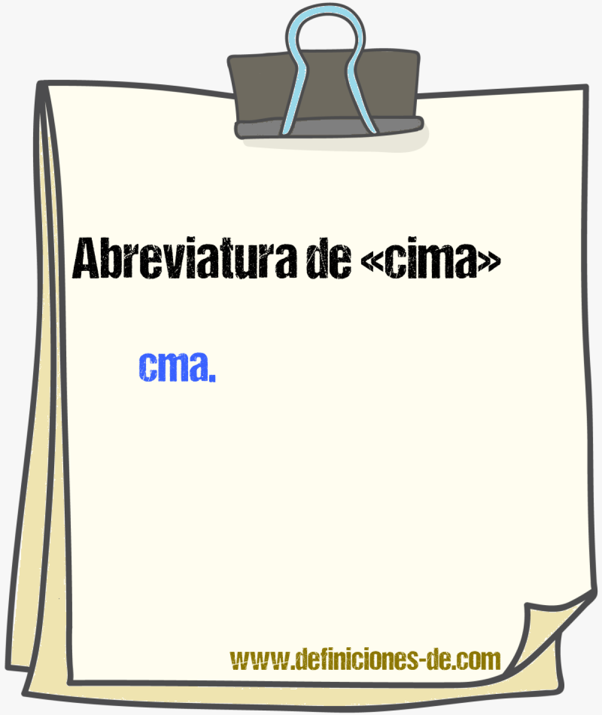 Abreviaturas de cima