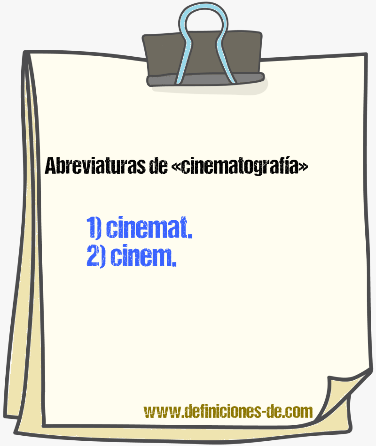 Abreviaturas de cinematografa