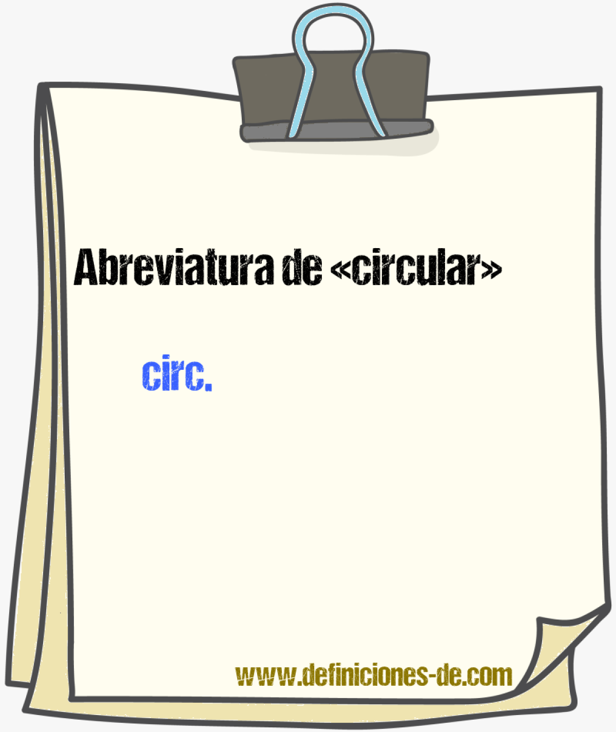 Abreviaturas de circular