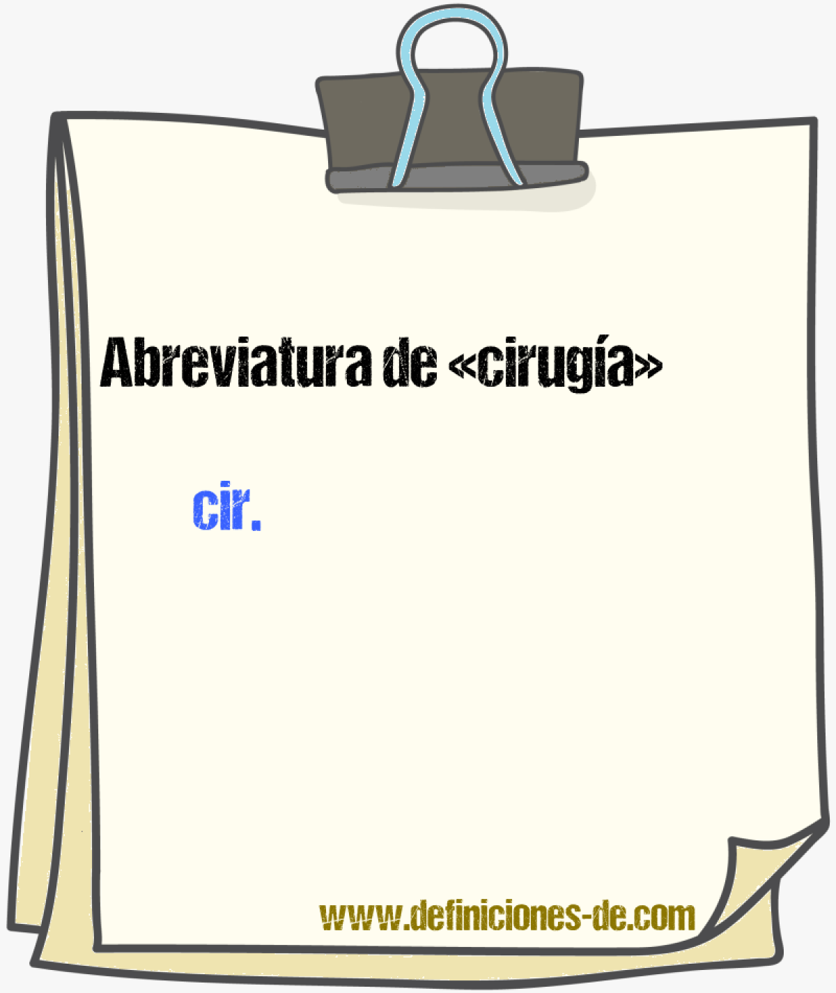 Abreviaturas de ciruga