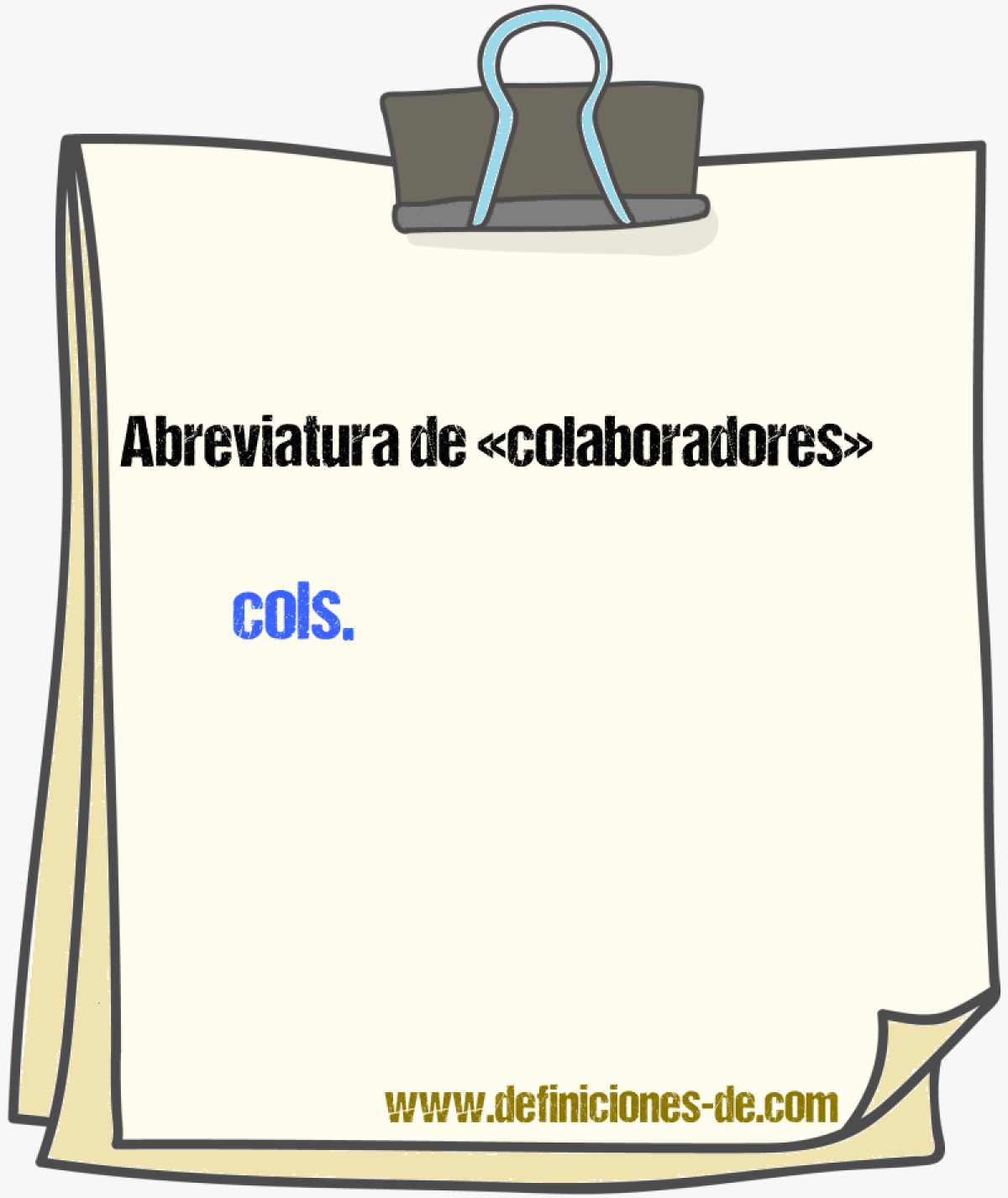 Abreviaturas de colaboradores