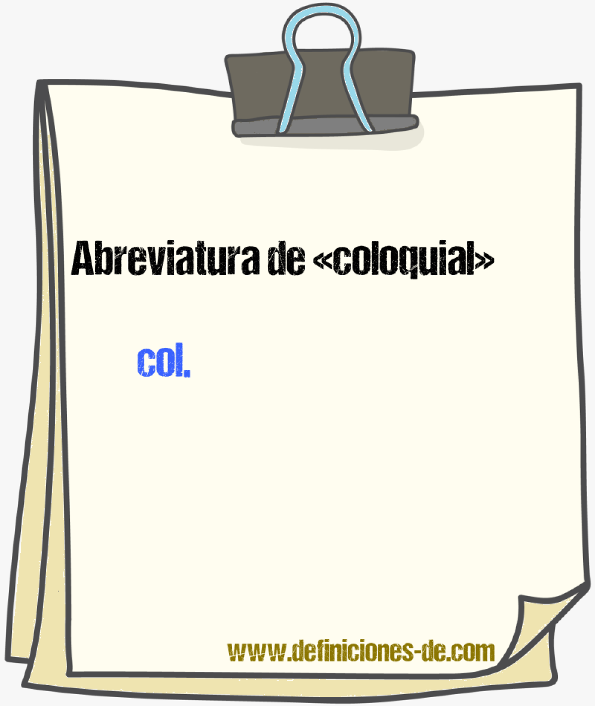 Abreviaturas de coloquial