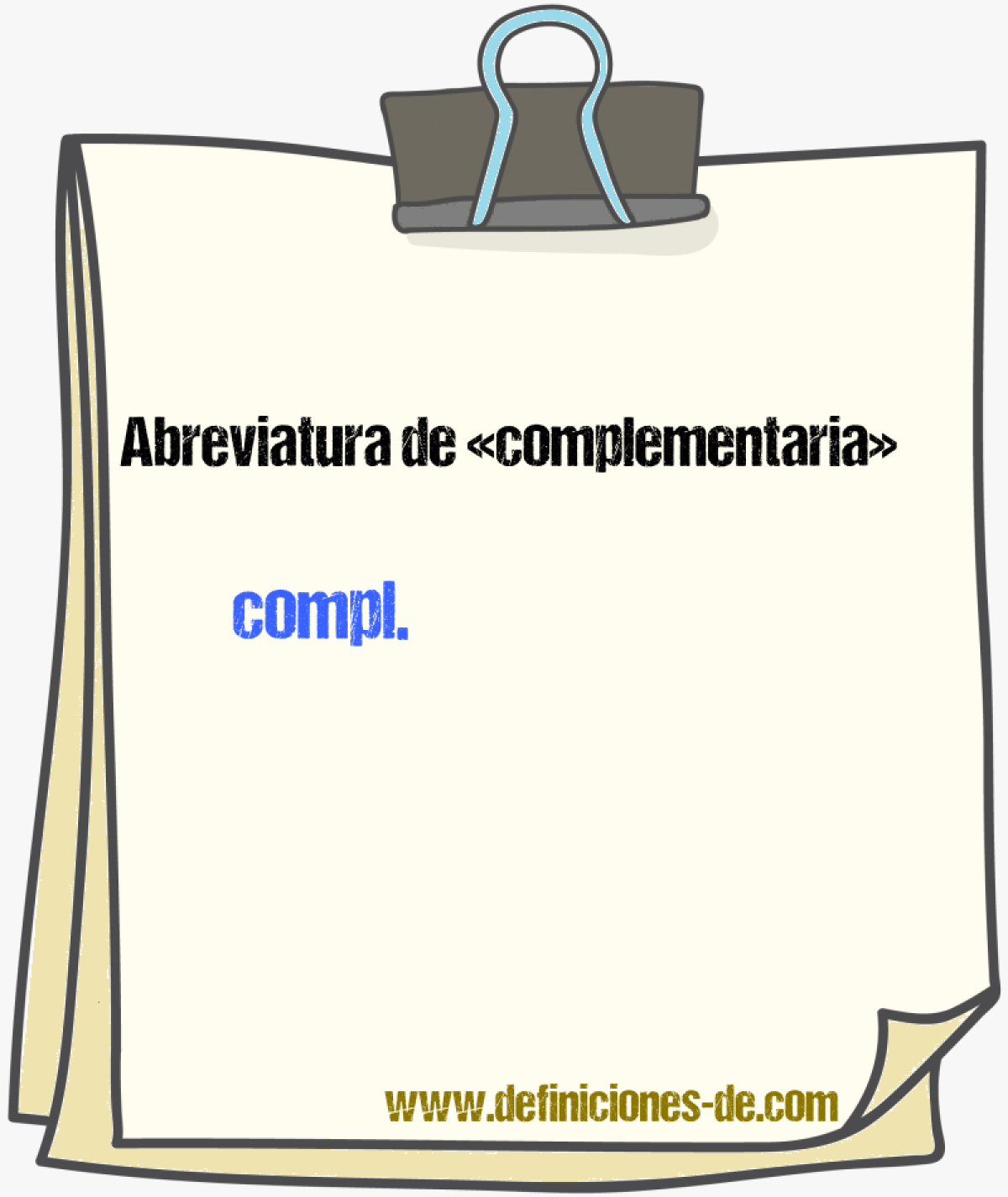 Abreviaturas de complementaria