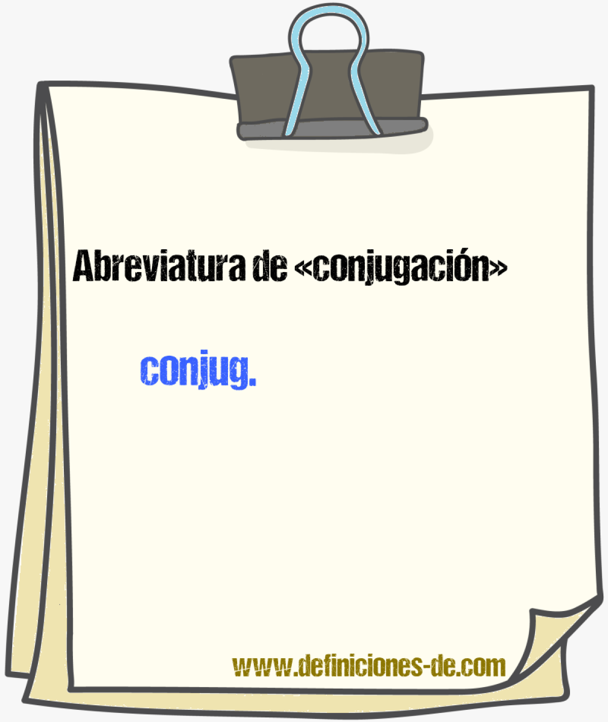 Abreviaturas de conjugacin